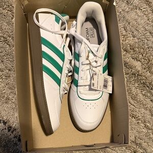 Adidas Foam Plus White and Green Shoes